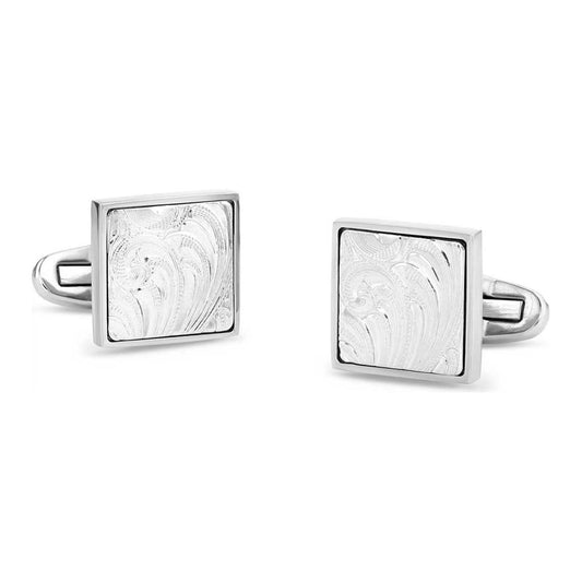 Montana Silversmith - Cuff Link- Square Engraved CL6003