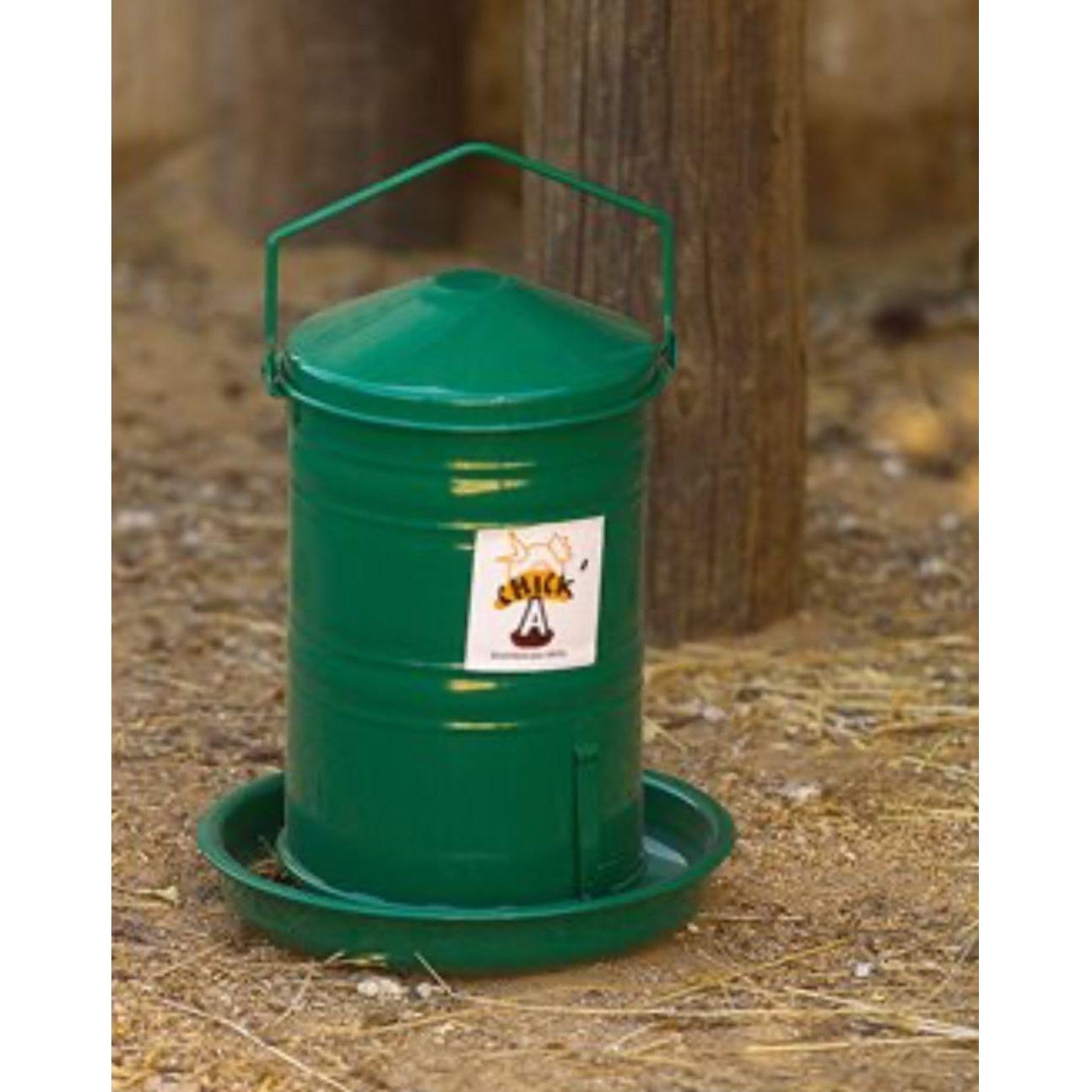 Chick’a Green Enamelled Poultry Fount 5L