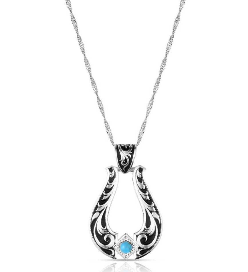 Montana Silversmiths Necklace - Callies Turquoise Trail NC6166