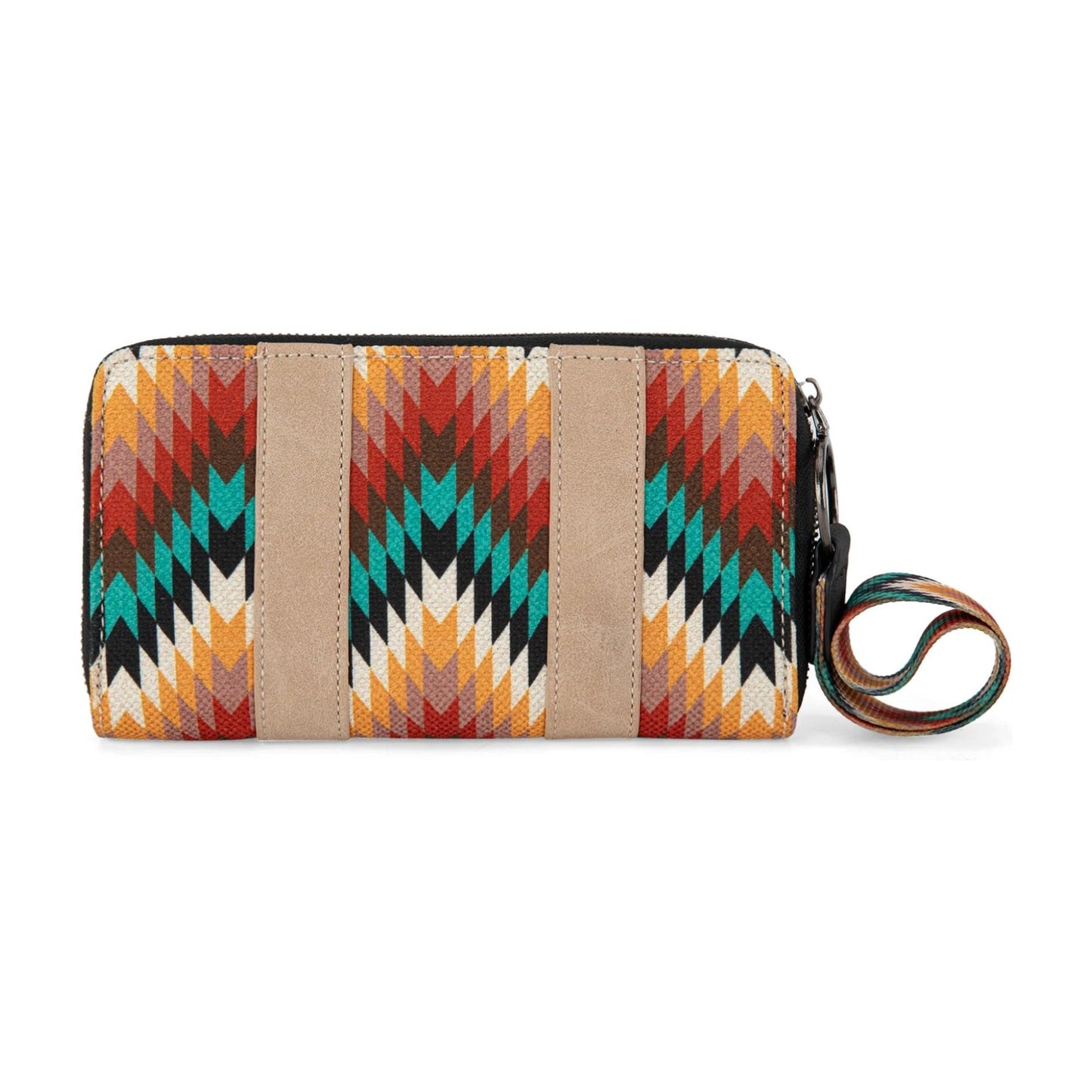 Wrangler Wallet - Southwestern Pattern Dual Sided Print WG2211-W006BK