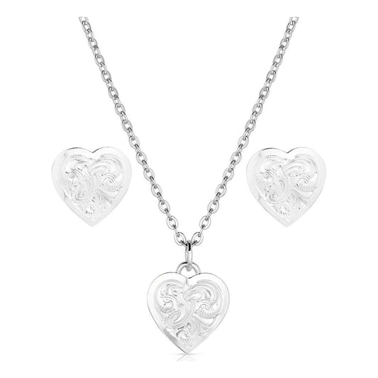 Montana Silversmiths Jewelry Set - Single Heart JS220