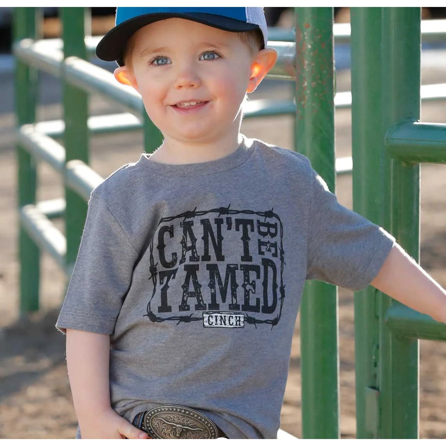 Cinch Infant Boy's Grey “Can’t Be Tamed” Brand T-Shirt MTT7672058