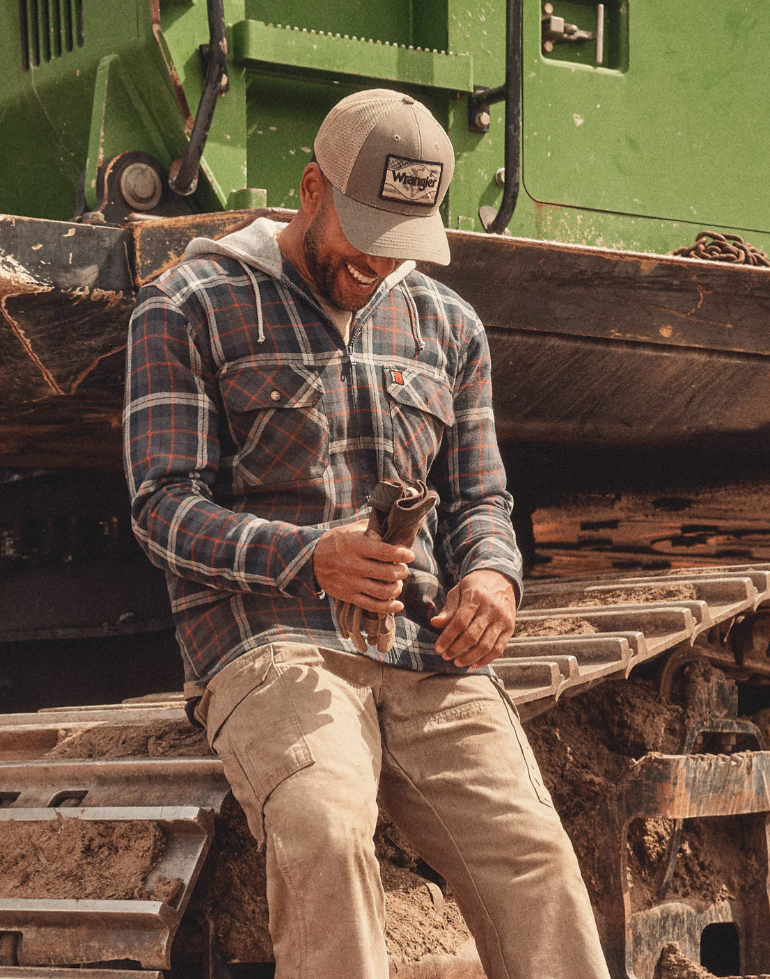 WRANGLER® Riggs Workwear, Hooded Flannel Jacket 112366591
