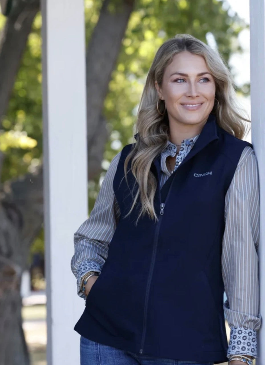 Cinch Ladies Outerwear Full Zip, Navy MAV7923001