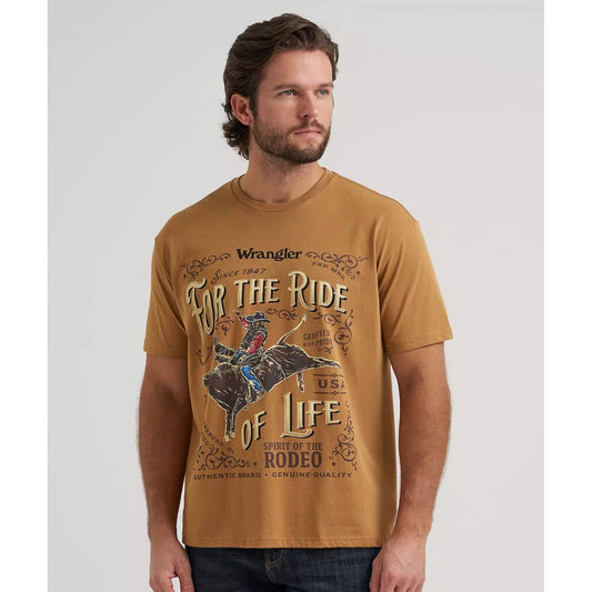 Wrangler Men's T-Shirt, Brown, 112380264