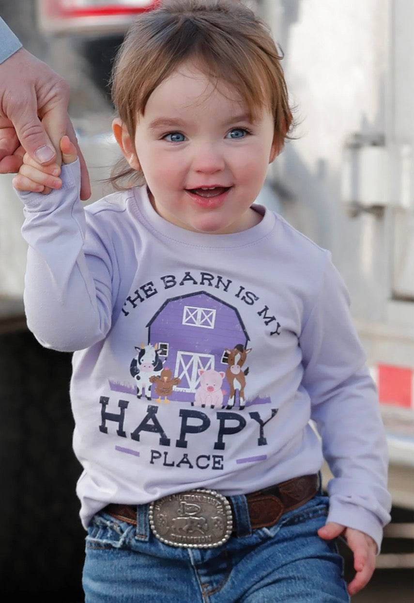 Cruel Girl - Toddler & Girl’s T-Shirt, “ Happy Place” - Lilac CTK8860005