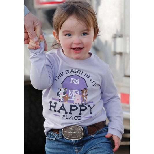Cruel Girl - Toddler & Girl’s T-Shirt, “ Happy Place” - Lilac CTK8860005