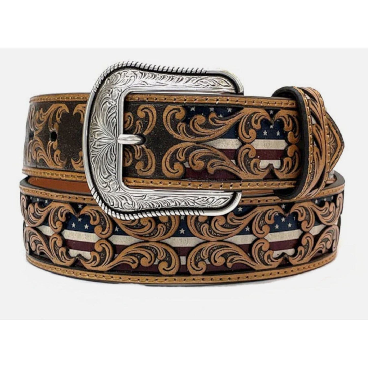 3D Belt Co. Men’s USA Flag Underlay Belt D100012408