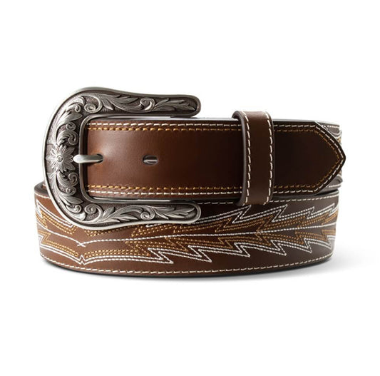 Ariat Ladies Belt, Brown Leather, Casanova A1568002