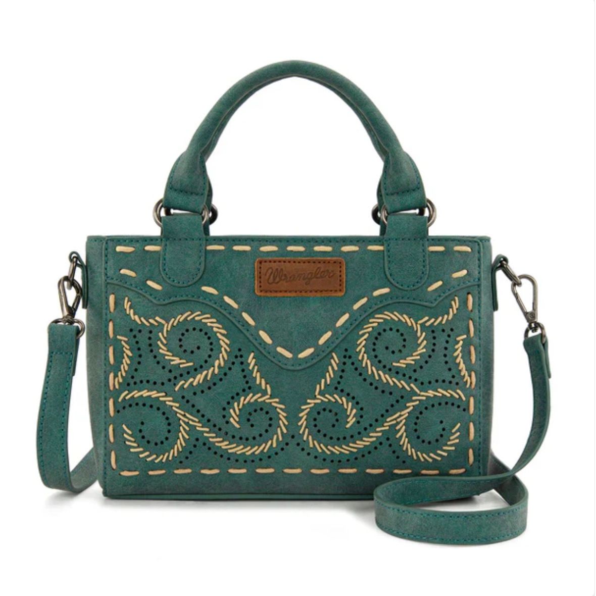 WRANGLER Purse, Tote, Crossbody, Brown, Tooled WG250-81202JN