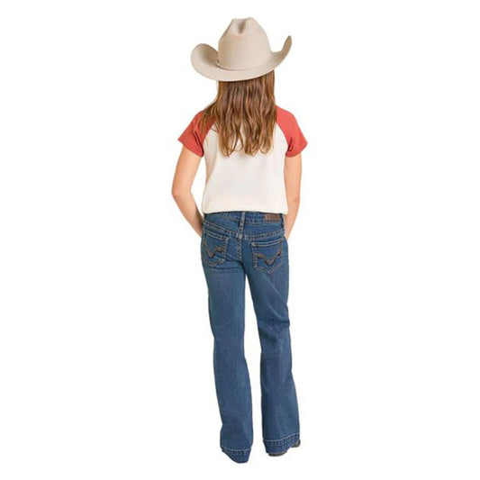 Rock & Roll Girls' Trouser - Signature Pockets, Medium Wash BG5MD07211