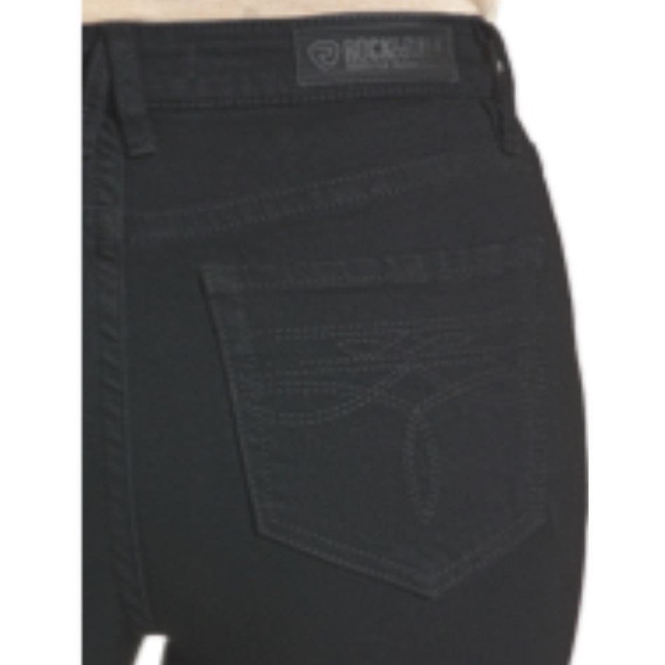 Rock & Roll Denim Ladies Trouser -Black, High Rise, Bootstitch BW5HD07208