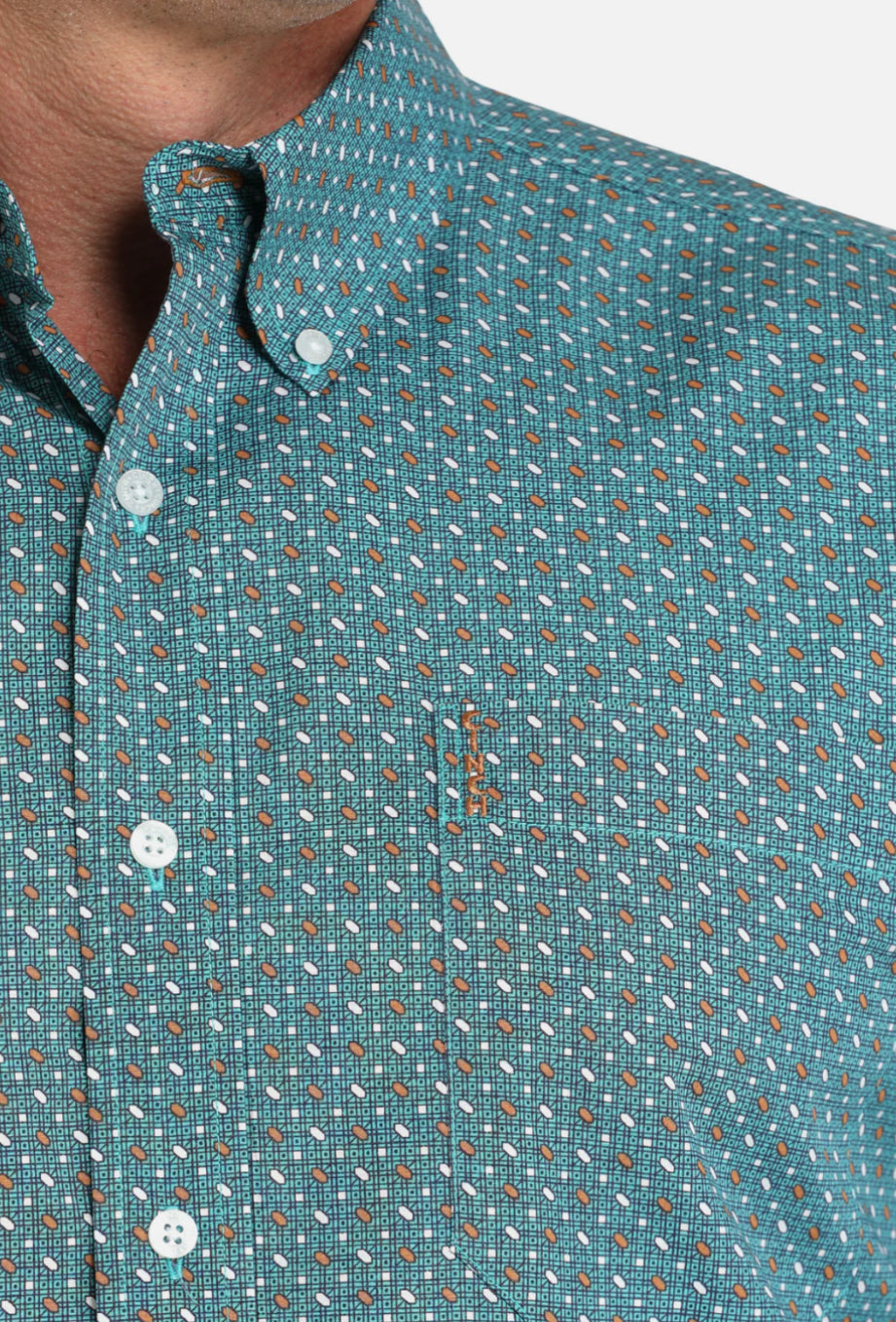 Cinch Men’s Western Shirt - MODERN FIT, Button Front, Turquoise MTW1347140