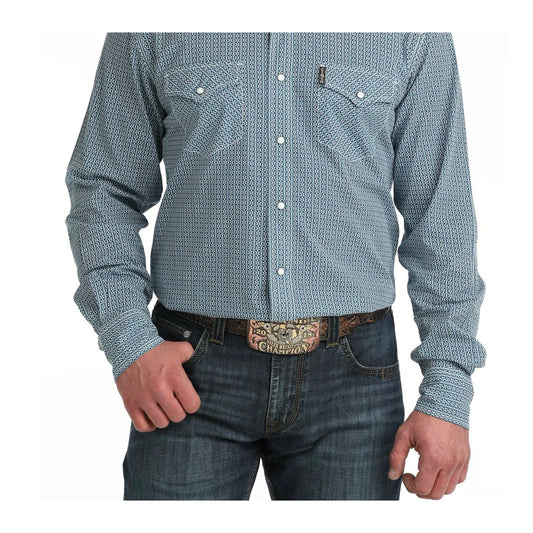 Cinch Men’s Modern Fit, Blue, Snap Shirt - MTW1303102