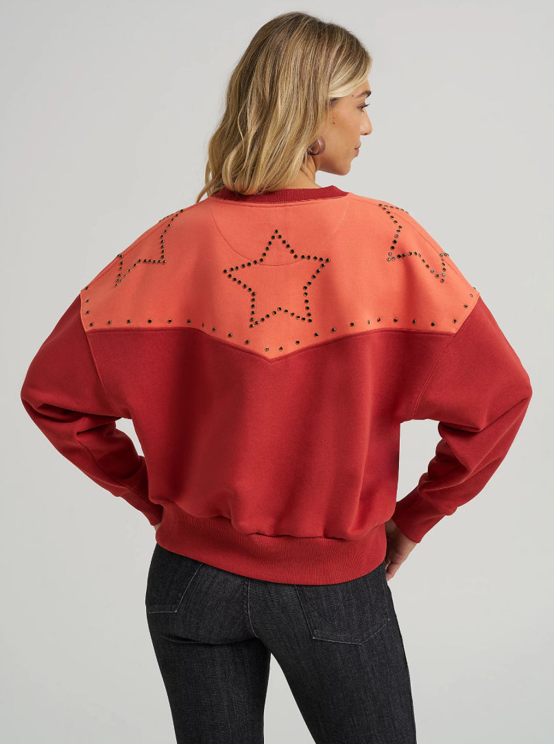 WRANGLER X LAINEY WILSON Studded Star Crewneck Shirt | 112370629
