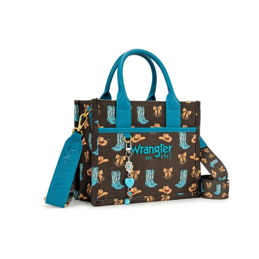 Wrangler Boot Print Small Canvas Tote/Crossbody - WG524-8120SCF