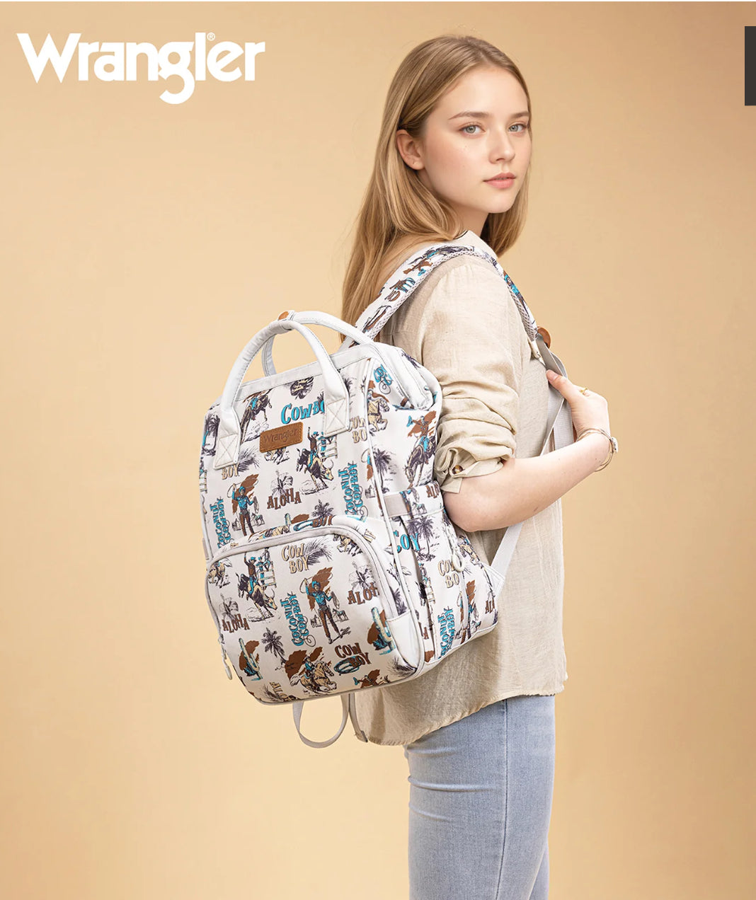 Wrangler Cowboy Printed Callie Backpack/Diaper Bag WG2204-91102