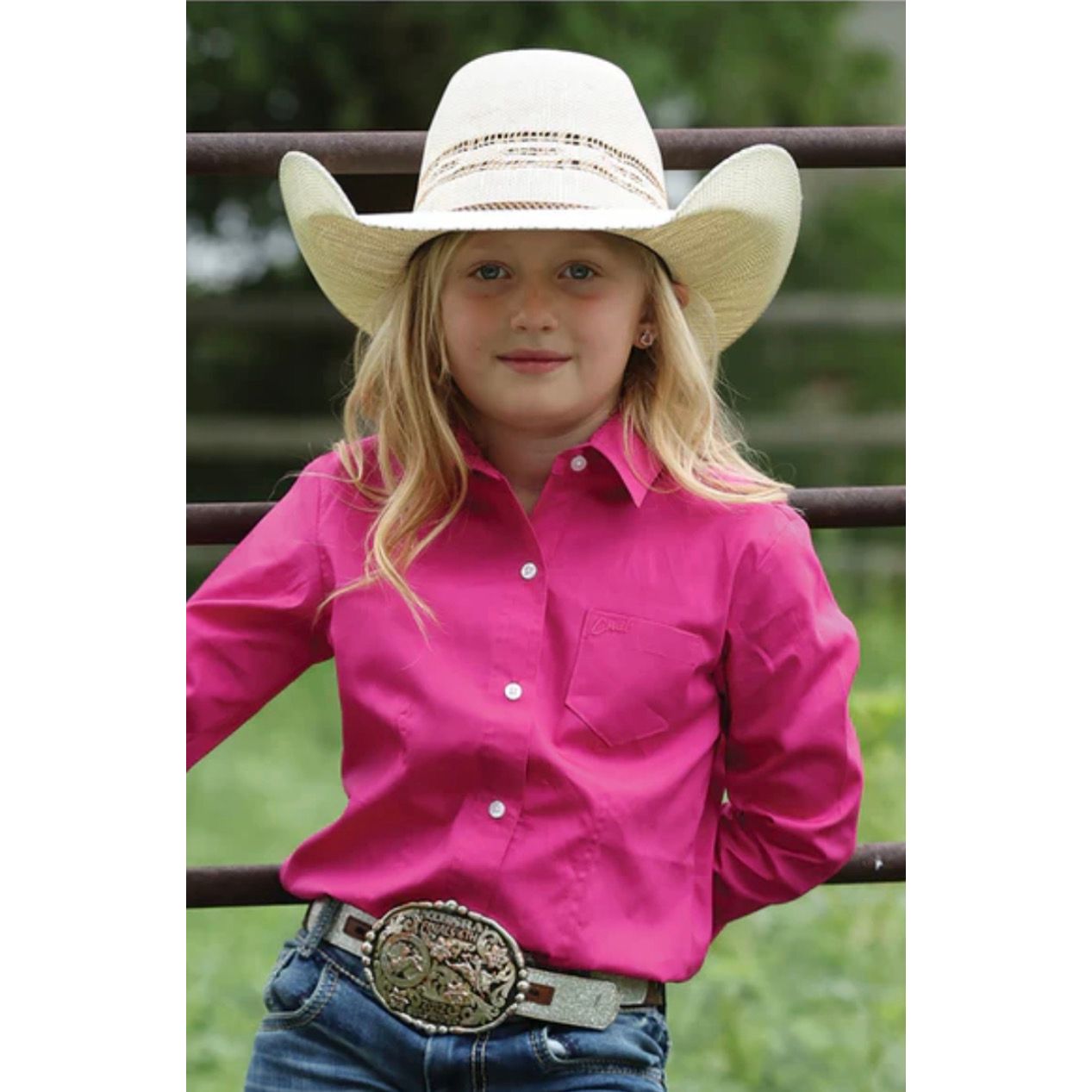 Cruel Girl, Girls Long Sleeve, Buttons, Pink CTW3120003