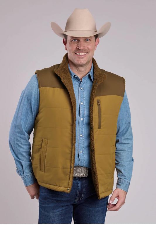 Roper Men’s Sherpa Reversible Vest, Brown 03-097-0696-6204