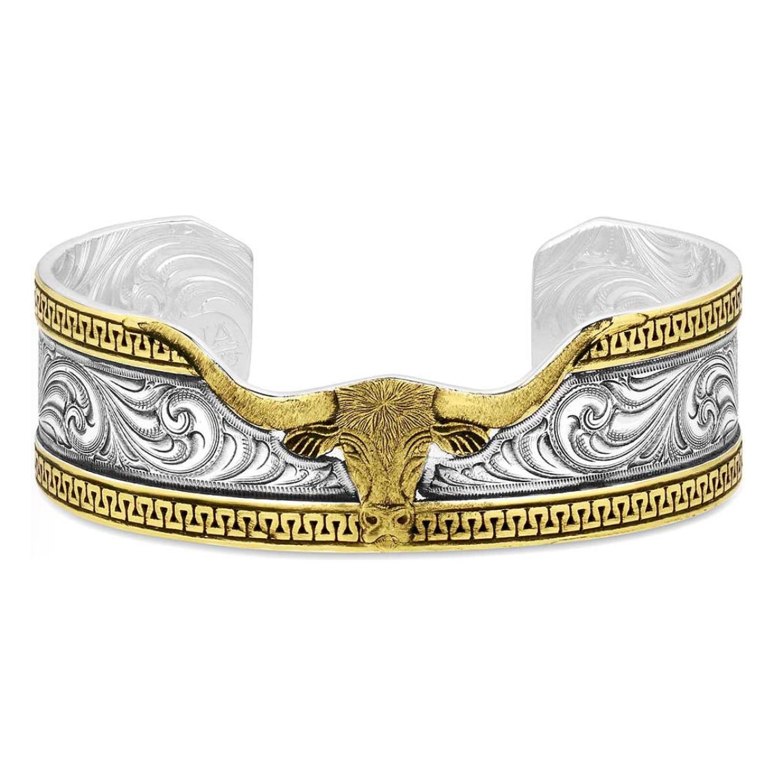 Montana Silversmith - Cuff Bracelet - Longhorn BC5894RTG