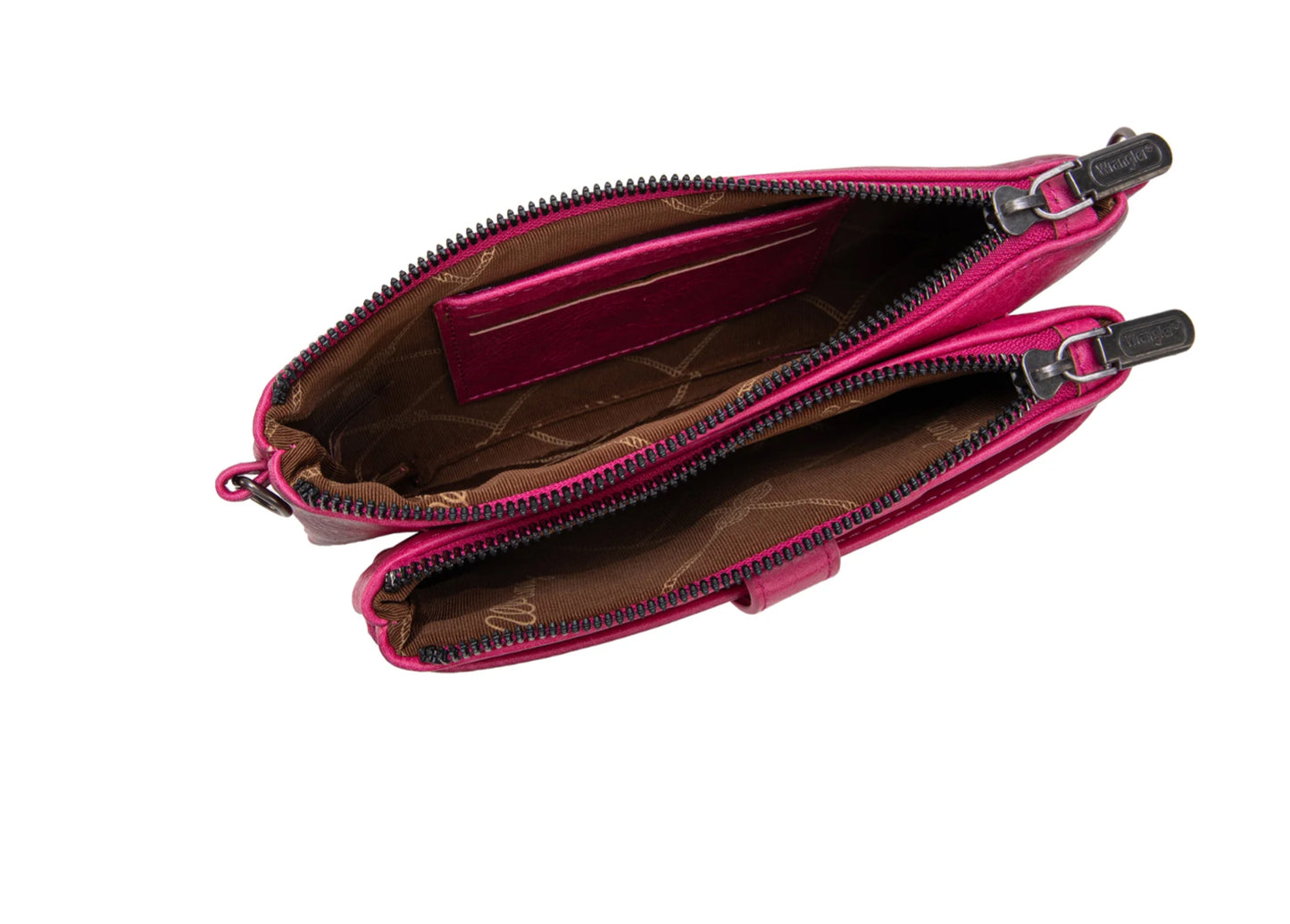 Wrangler Dual Zipper Compartment Crossbody Bag WG120-209HPK