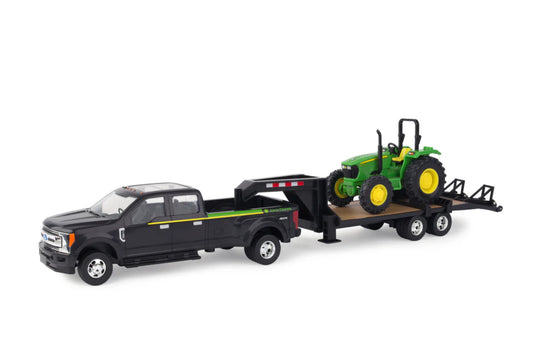 John Deere 5075E Tractor, Ford F-350, Gooseneck Trailer Toy LP68113