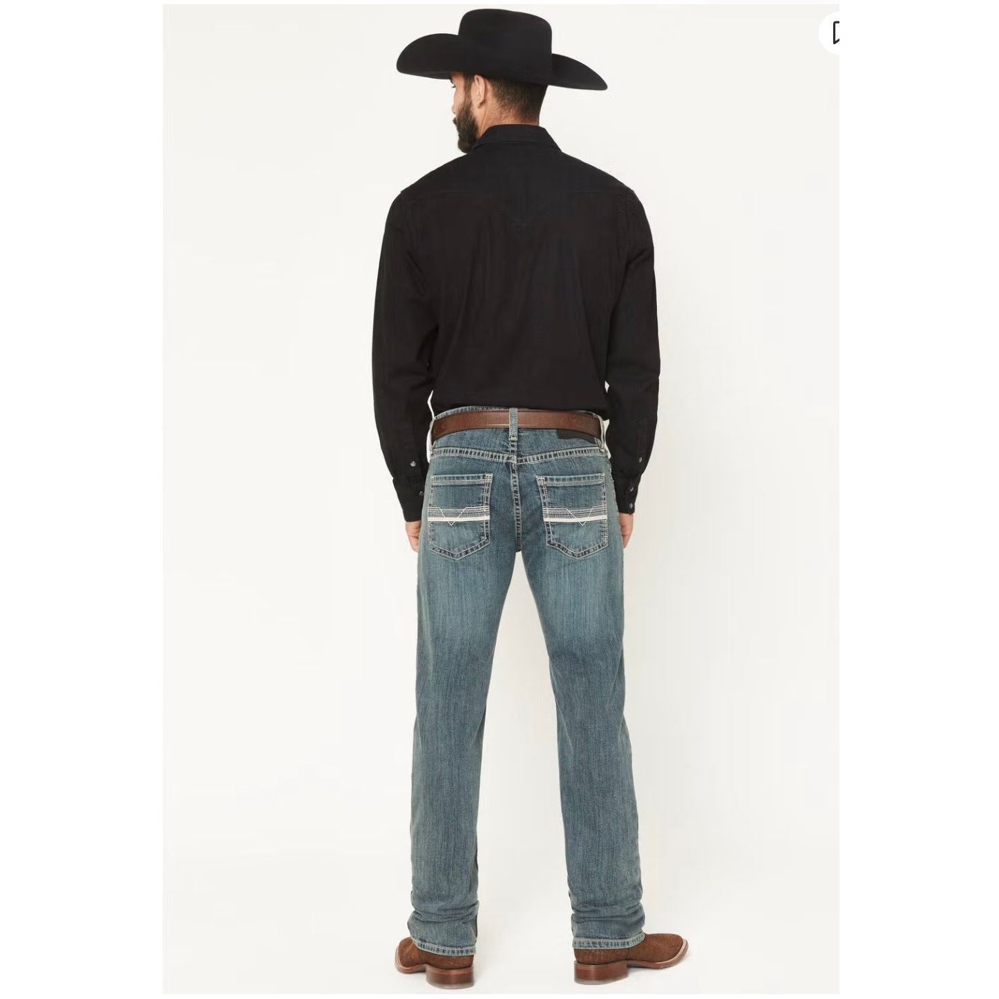 ROCK & ROLL Men’s JEAN - Regular Fit, Medium Vintage, Pistol Straight Boot, BM1PD07362