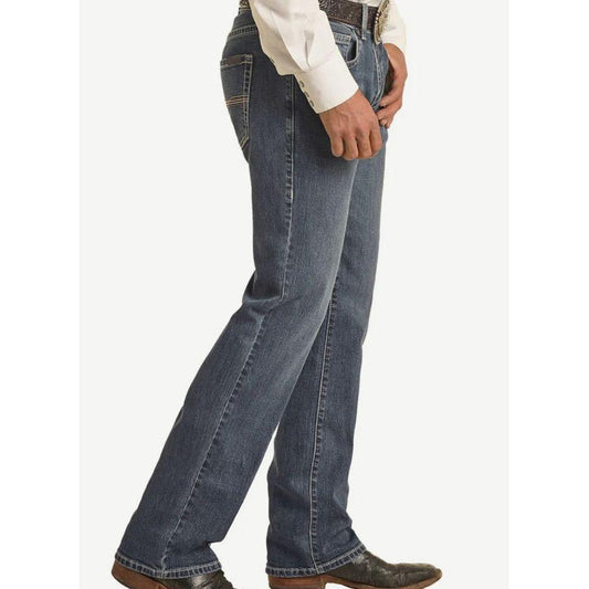 ROCK & ROLL Men’s JEAN - Slim fit, Medium Vintage, Revolver Straight Boot, BM1RD06137