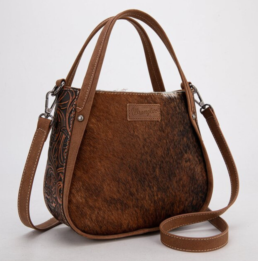 Wrangler Genuine Hair-On Cowhide Tote/Crossbody WG169-2022