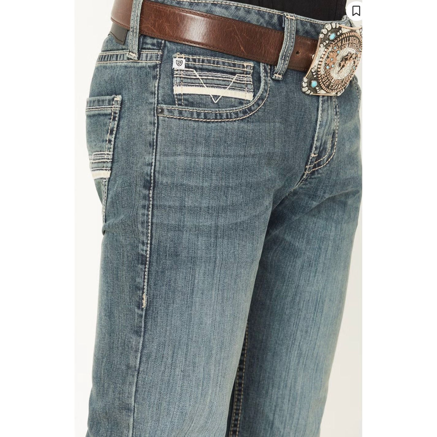 ROCK & ROLL Men’s JEAN - Regular Fit, Medium Vintage, Pistol Straight Boot, BM1PD07362