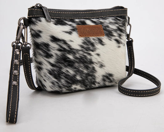 Wrangler Genuine Hair-On Cowhide Tote/Crossbody WG169-1812BK