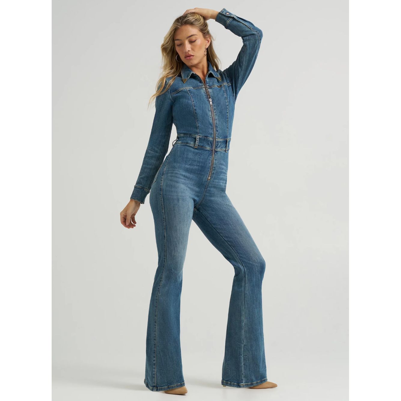 Wrangler Ladies Jean | X LAINEY WILSON, Denim Flare Catsuit 112370417