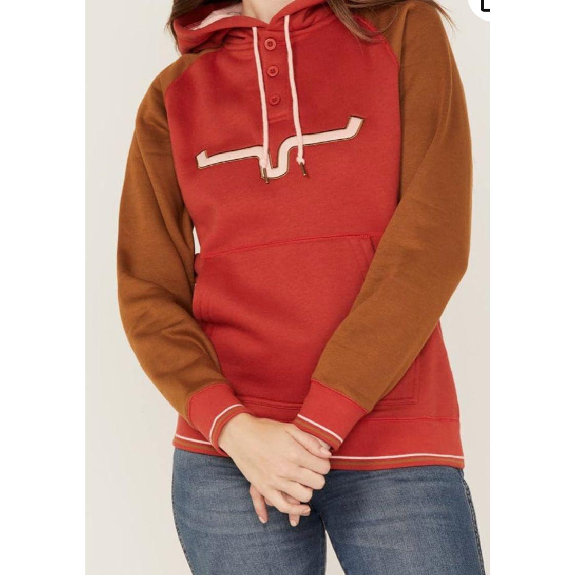 Kimes Ranch Ladies Hoodie - Amigo Red or Burnt Red
