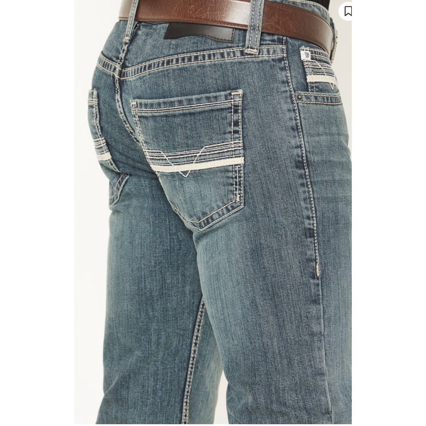 ROCK & ROLL Men’s JEAN - Regular Fit, Medium Vintage, Pistol Straight Boot, BM1PD07362