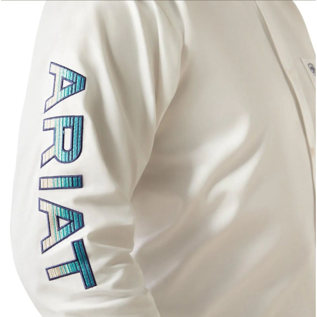 Ariat Men’s Western Shirt, Long Sleeve Button Up, Team Logo, Twill 10059132