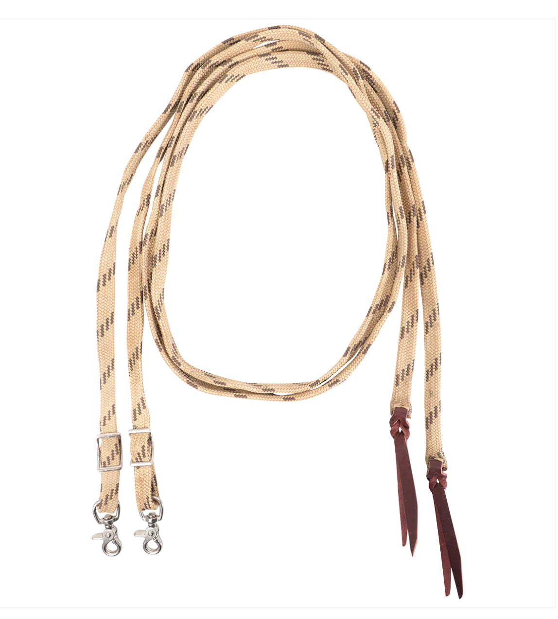 Cashel Flat Braid Split Rein Nylon Tan or Black
