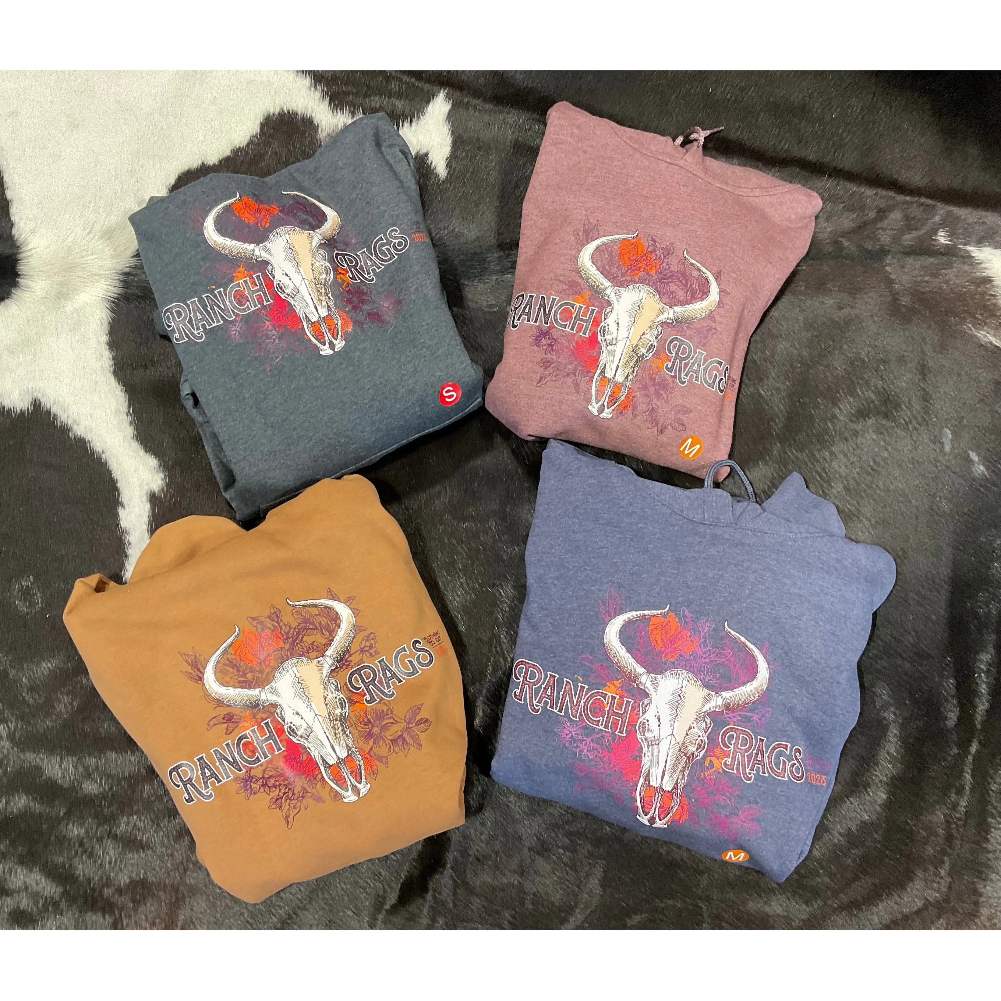 Ranch Rags Co. Floral Skull