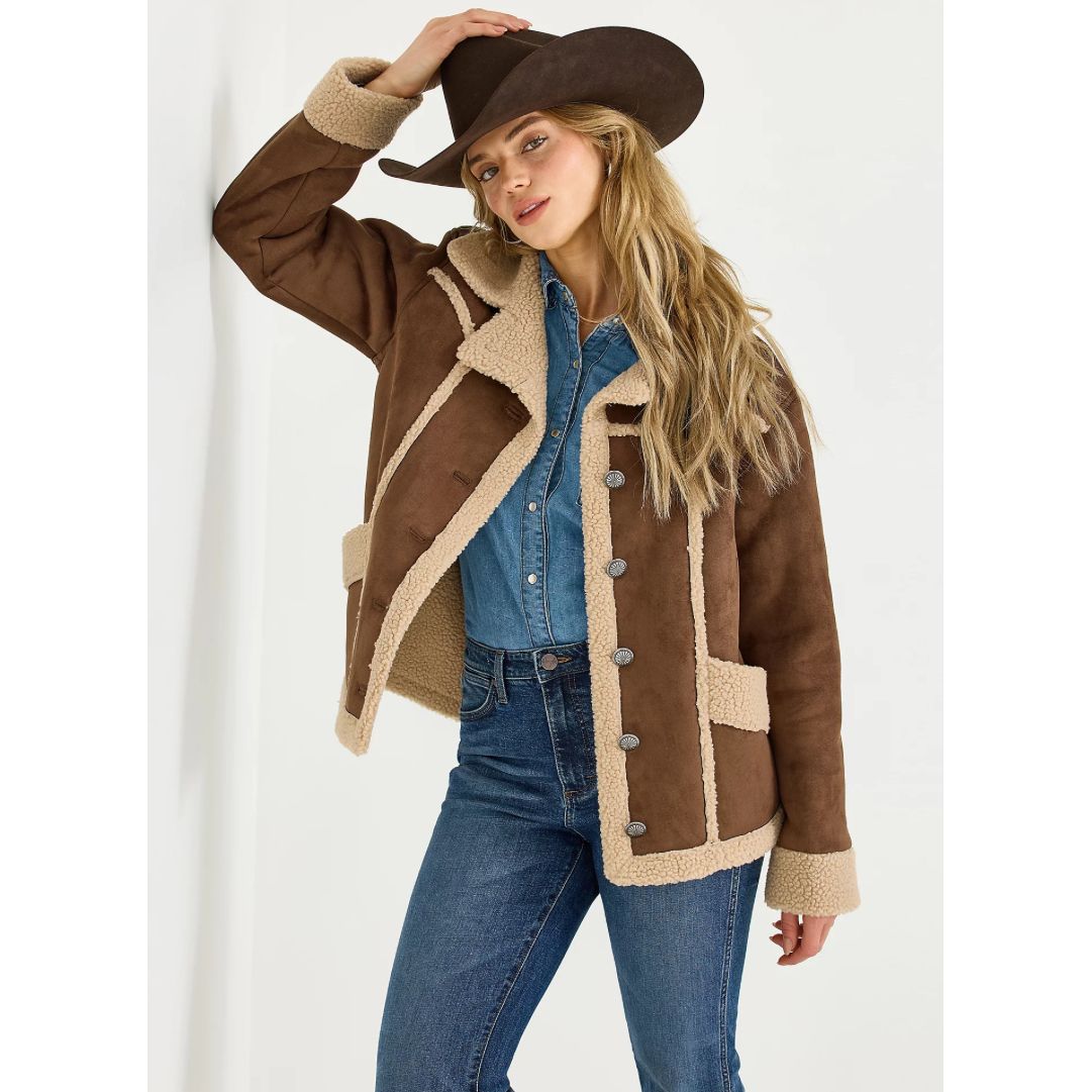 WRANGLER  Ladies Faux Shearling Barn Coat| 112367385