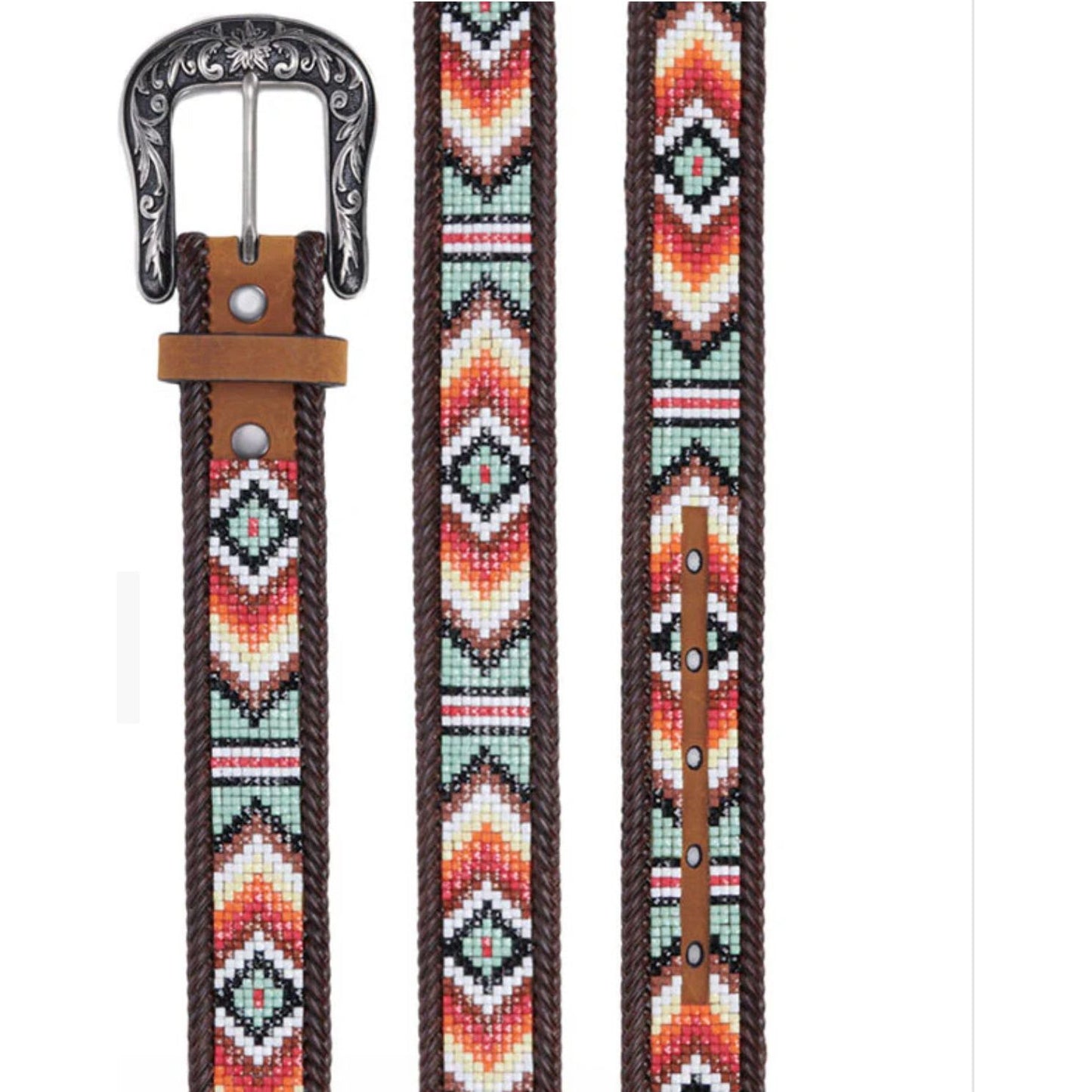 Nocona Ladies Belt- Southwest Diamond Beading N320002508