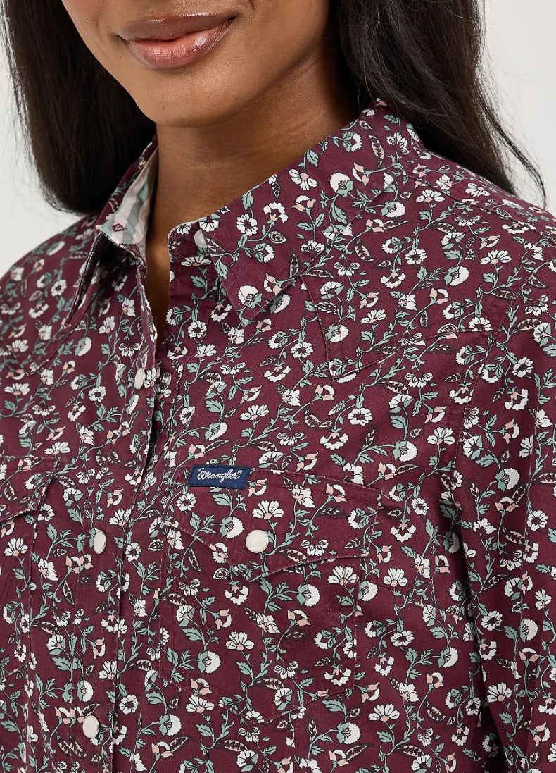 Wrangler Ladies Retro Long Sleeve Snapshirt 112367231