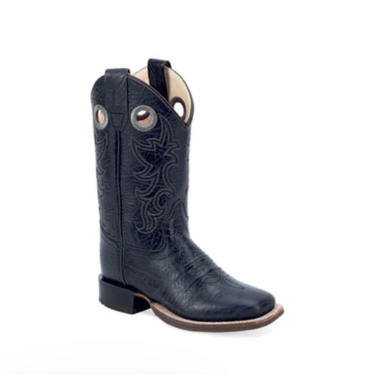 Old West Youth Cowboy Boot, Square Toe, Charcoal, BSY1989