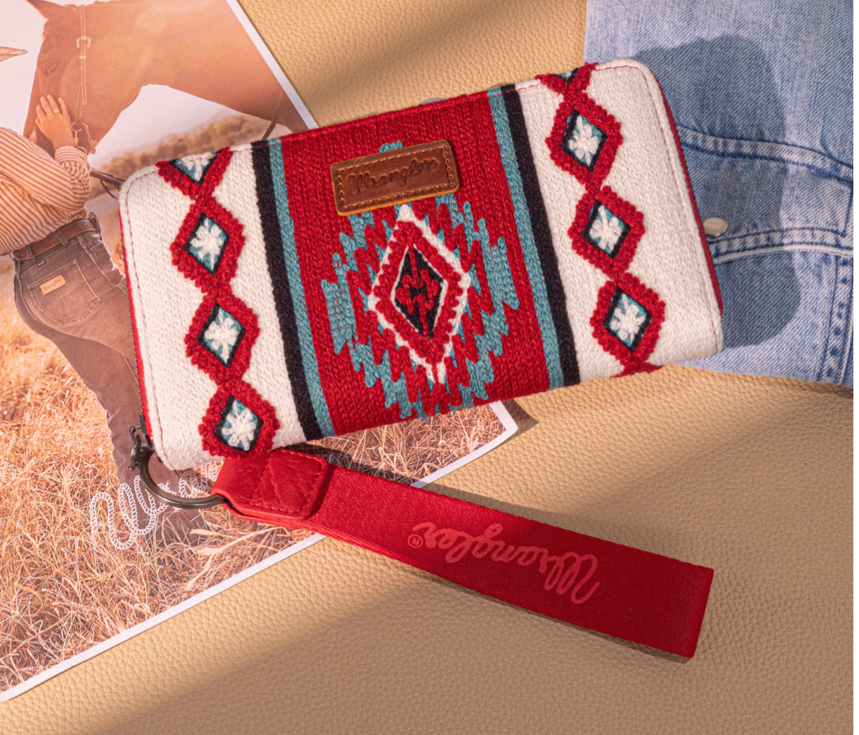 Wrangler Southwestern Knitted Wallet WG174-W0062 ,