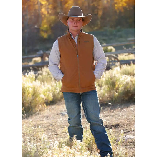 Cinch Men’s Canvas Vest, Insulated, Brown MWV1927002