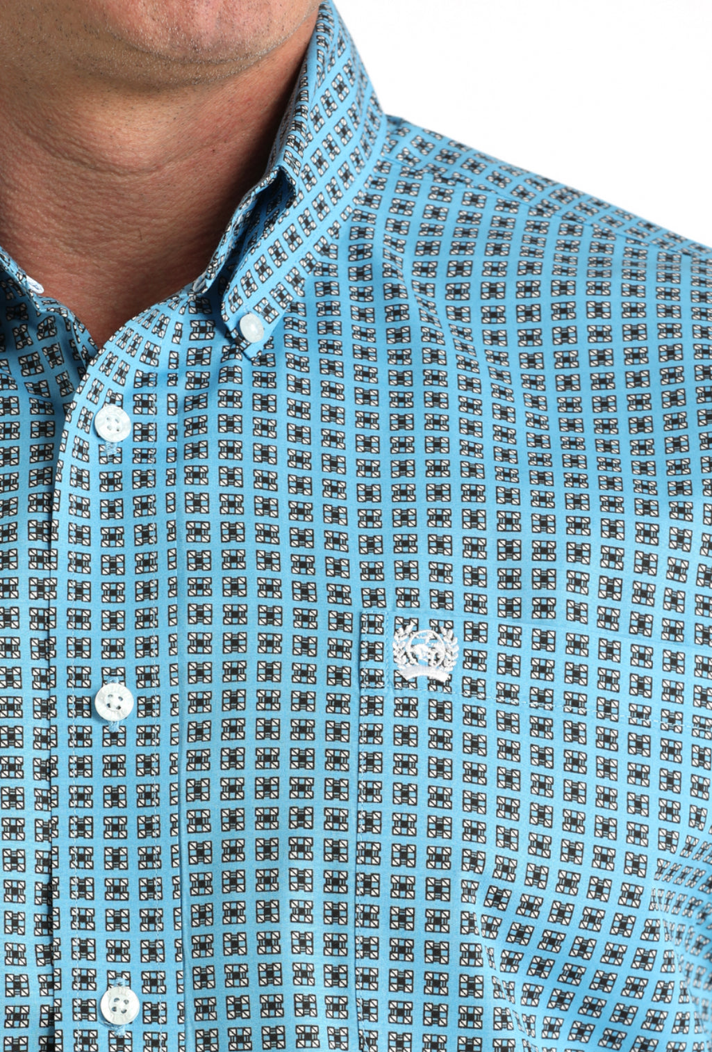 Cinch Men’s Button Down Western Shirt, Blue, MTW1106008