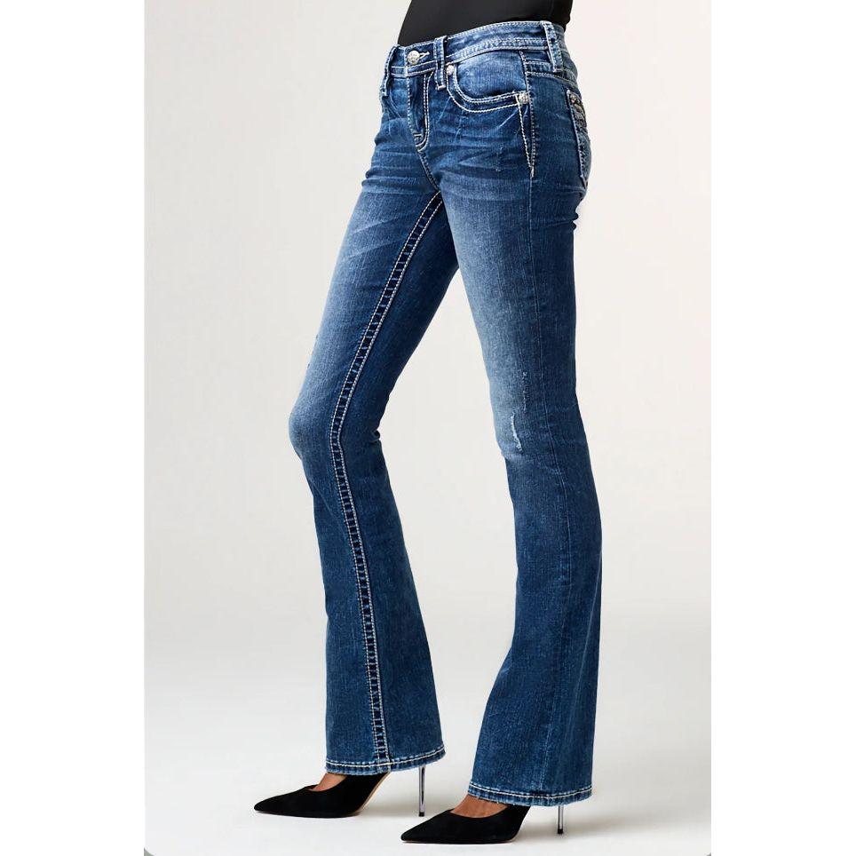 * Miss Me Ladies Jeans, Bootcut - Mid Rise M9393BL