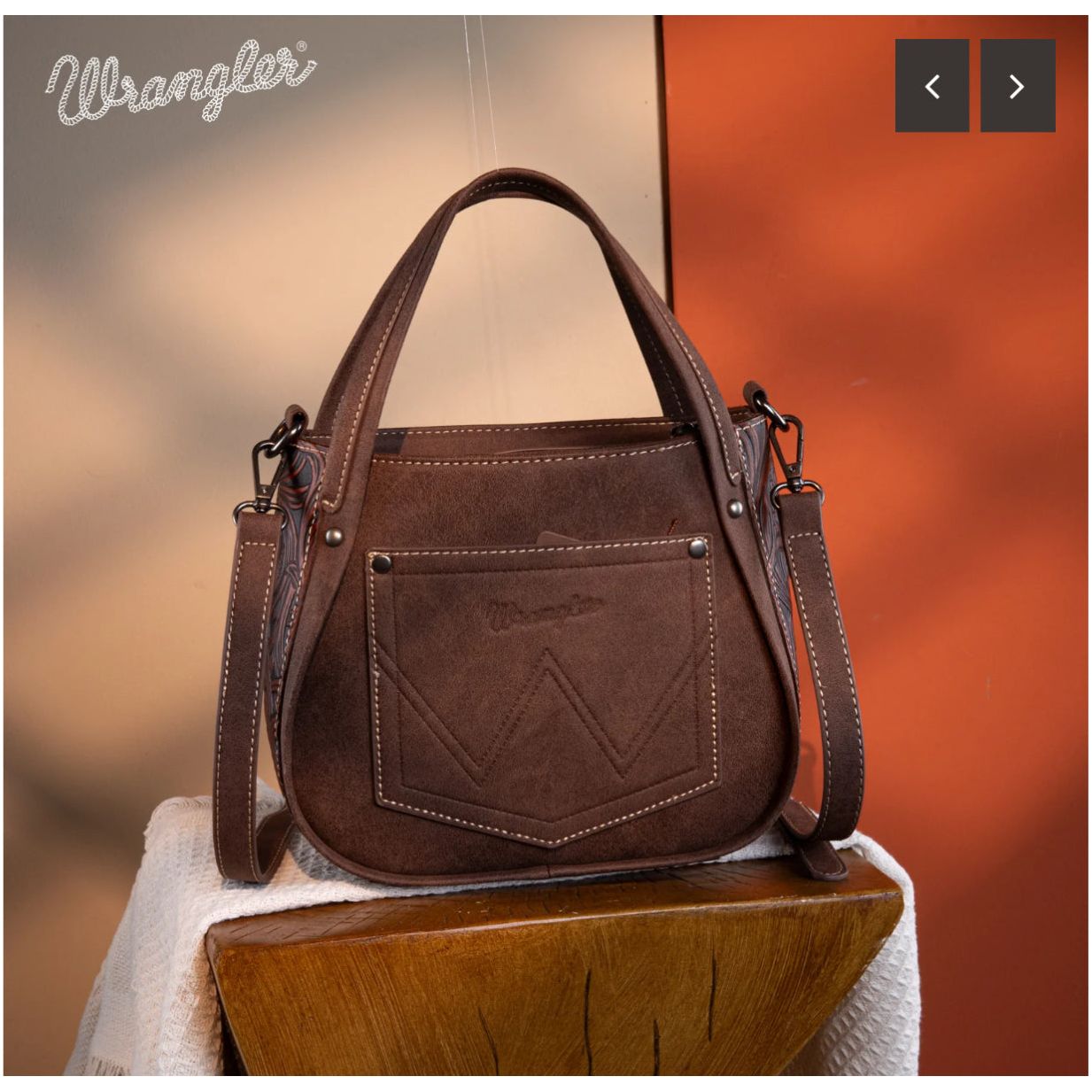 Wrangler Genuine Hair-On Cowhide Tote/Crossbody WG169-2022