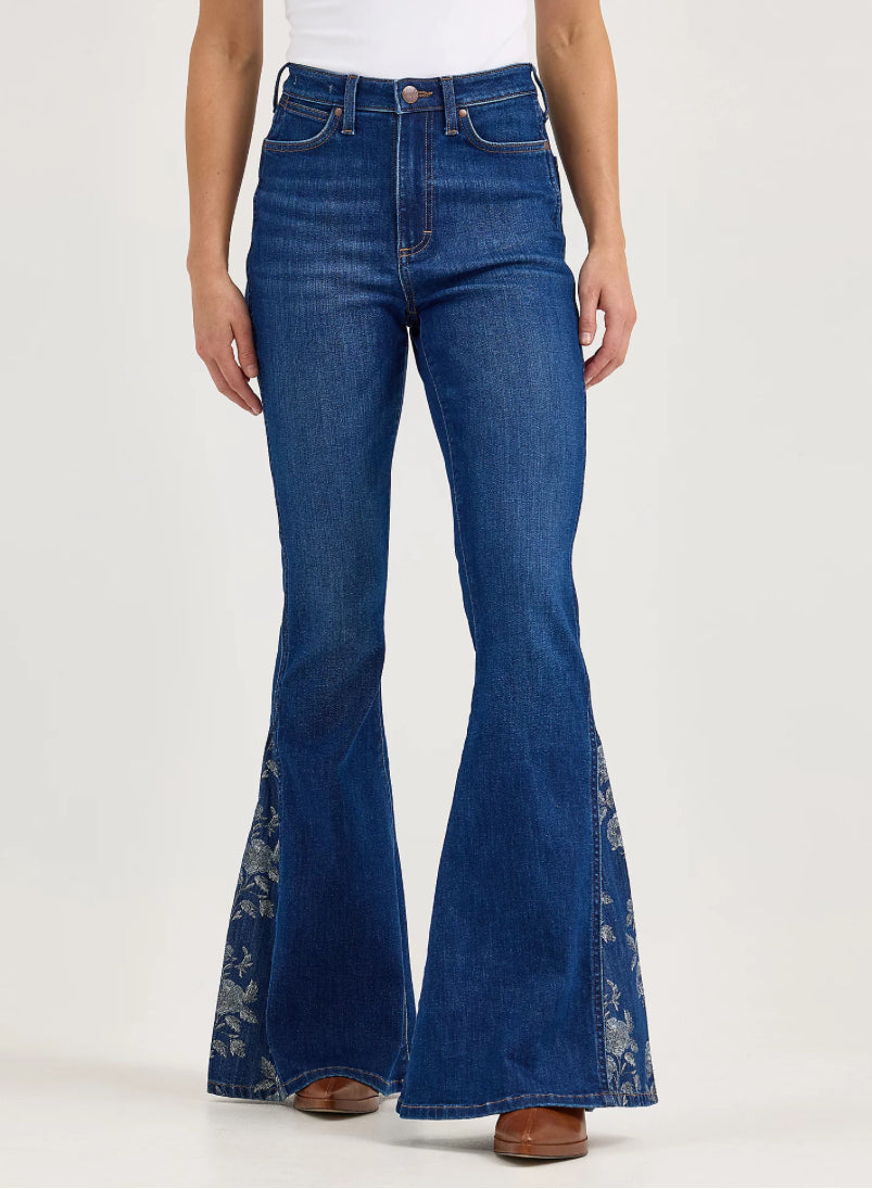 Wrangler Ladies Jean | Retro, Bailey, High Rise, Pieced Trumpet Flare 112368254