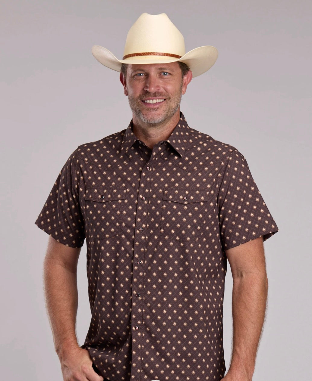 Roper Men’s Snap Shirt, Short Sleave 03-002-0124-5101