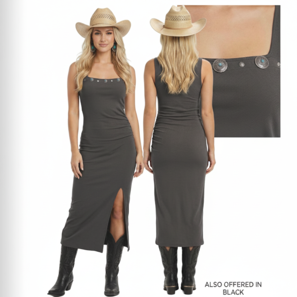 Rock & Roll Ladies Rib Knit Dress, BWD0R08804