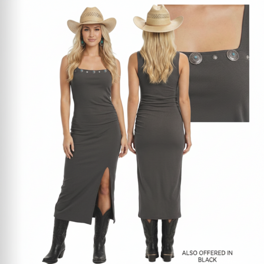 Rock & Roll Ladies Rib Knit Dress, BWD0R08804